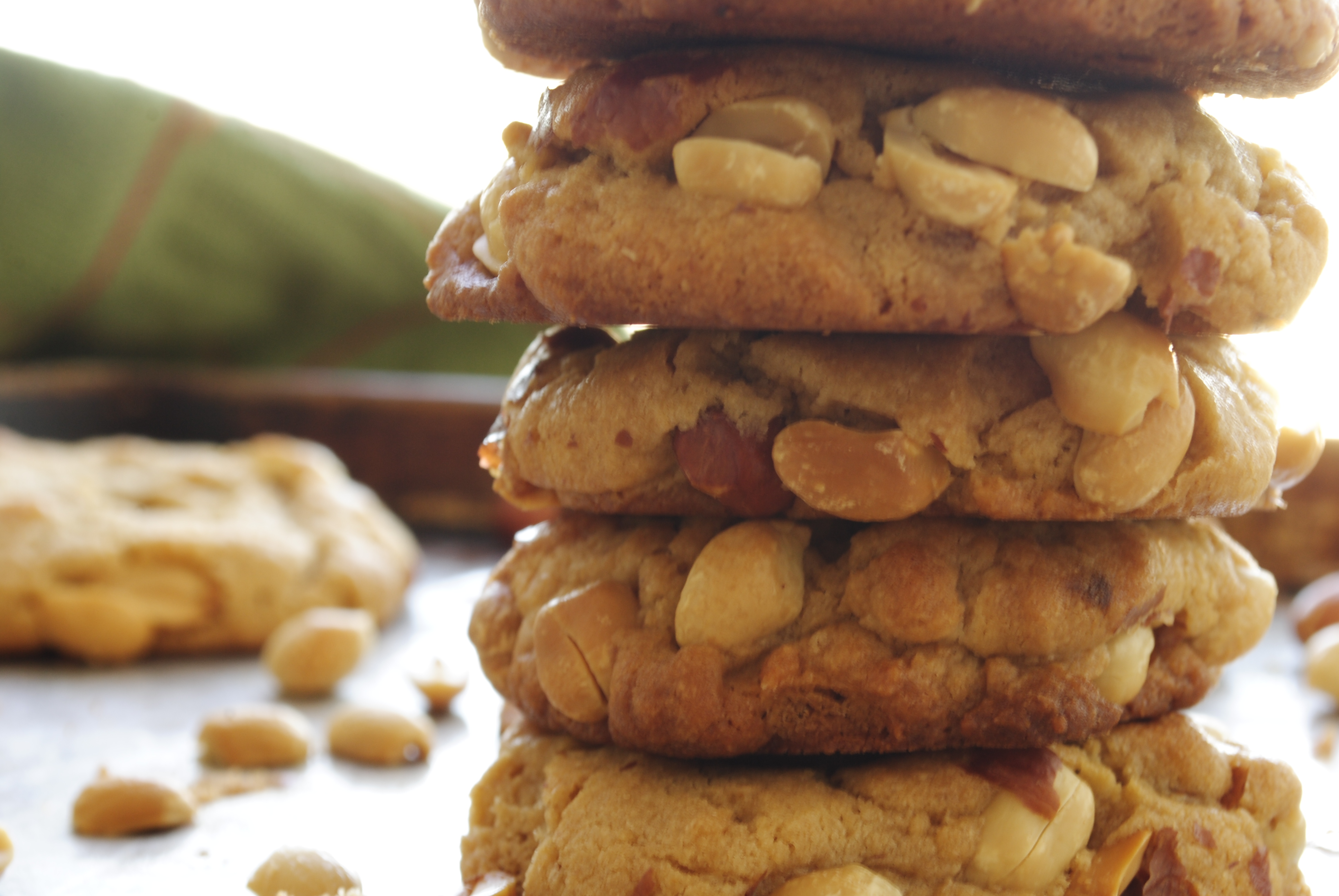 Roasted Peanut Peanut Butter Cookies - Garlic Girl