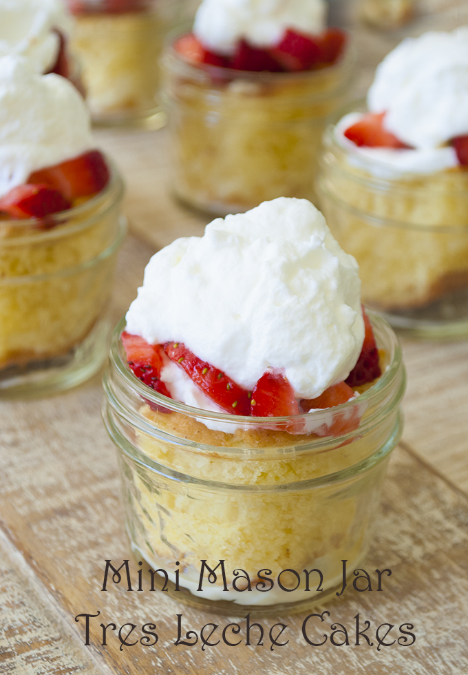 Mini Mason Jar Tres Leches Cakes - Garlic Girl