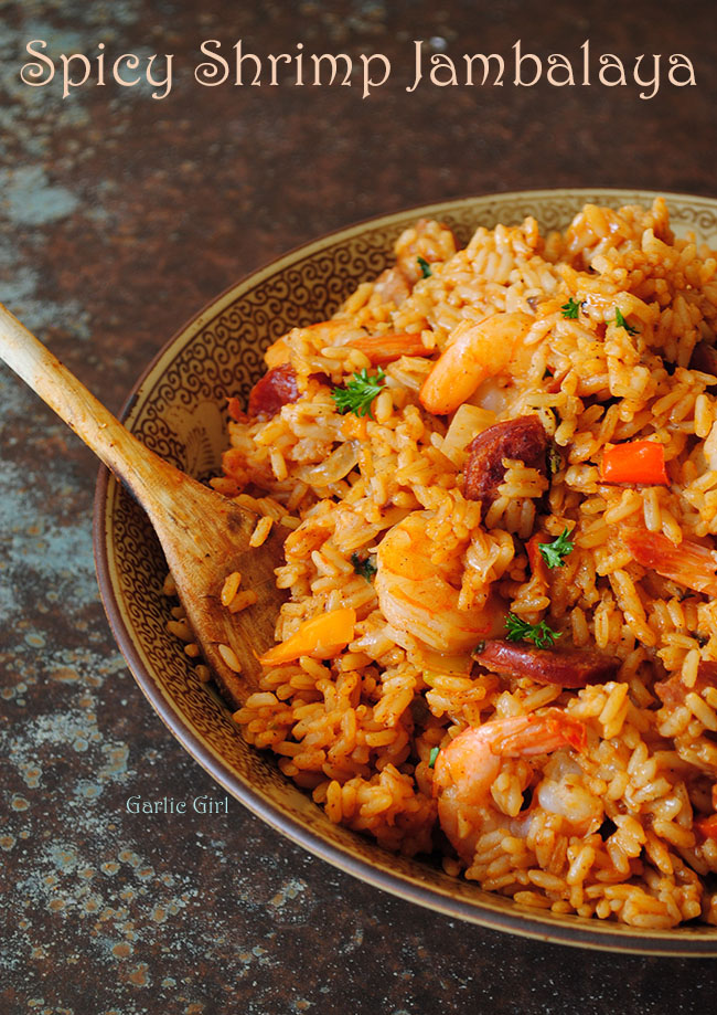 Spicy Shrimp Jambalaya - Garlic Girl