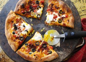 Breakfast Pizza with Chorizo and Tomato