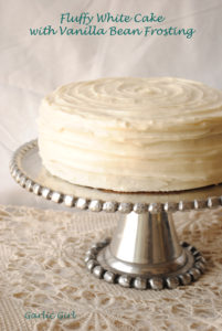 Fluffy White Cake with Vanilla Bean Frosting