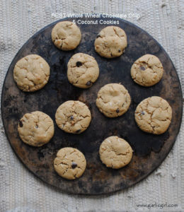 Best Whole Wheat Chocolate Chip and Coconut Cookies