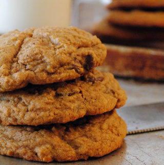 Thick and Chewy Whole Wheat Chocolate Chip Cookies - Garlic Girl