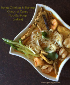 Spicy Chicken and Shrimp Coconut Curry Laksa