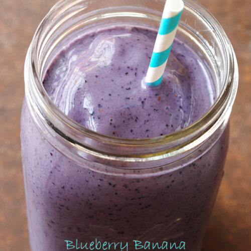 Blueberry Banana Protein Smoothie - Garlic Girl