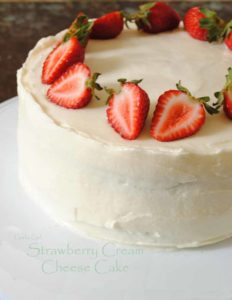 Strawberry Cream Cheese Cake | Garlic Girl
