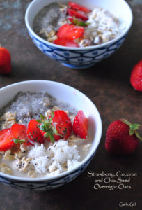 Strawberry, Coconut and Chia Seed Overnight Oats
