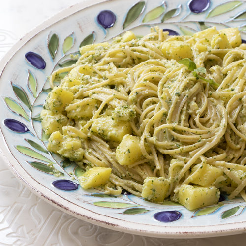 Sicilian Potato Pesto Pasta - Garlic Girl