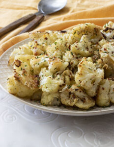 Oven Roasted Garlic Cauliflower
